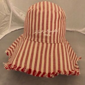 Karl Lagerfeld Red Striped Hat